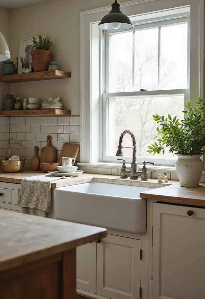 26 Farmhouse Kitchen Inspirations for a Cozy Look 2. Vintage Farmhouse Sink