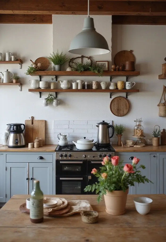 26 Farmhouse Kitchen Inspirations for a Cozy Look 24. Farmhouse Coffee Station