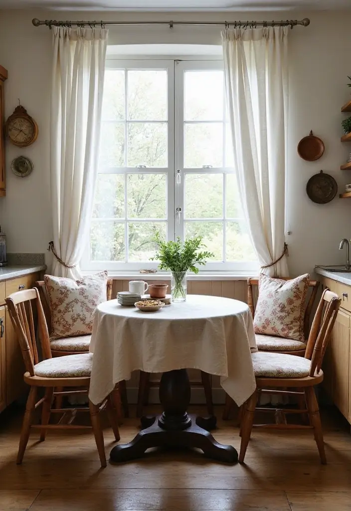 26 Farmhouse Kitchen Inspirations for a Cozy Look 5. Cozy Textiles