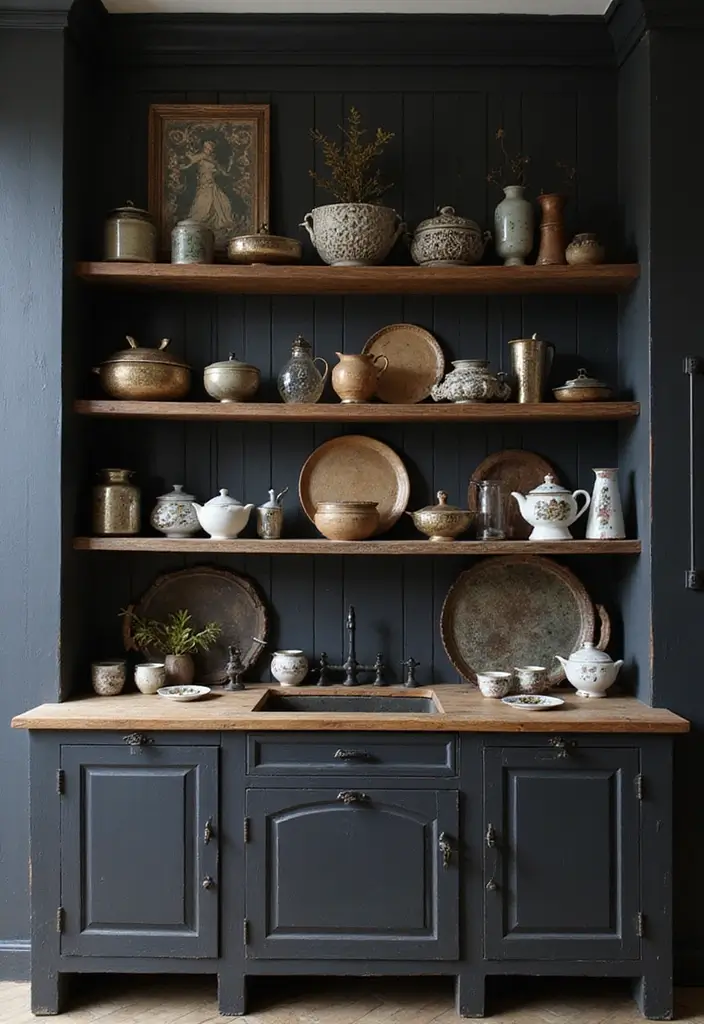 26 Gothic Kitchen Ideas for a Bold Statement 12. Creative Storage Solutions