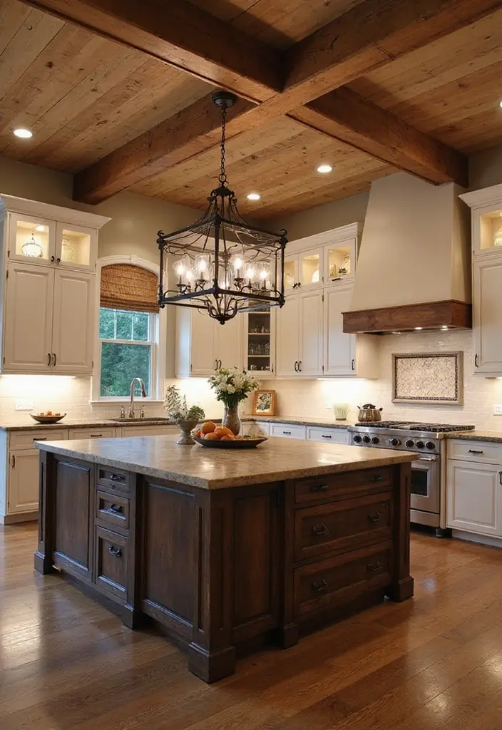 26 Gothic Kitchen Ideas for a Bold Statement 2. Gothic Inspired Lighting Fixtures