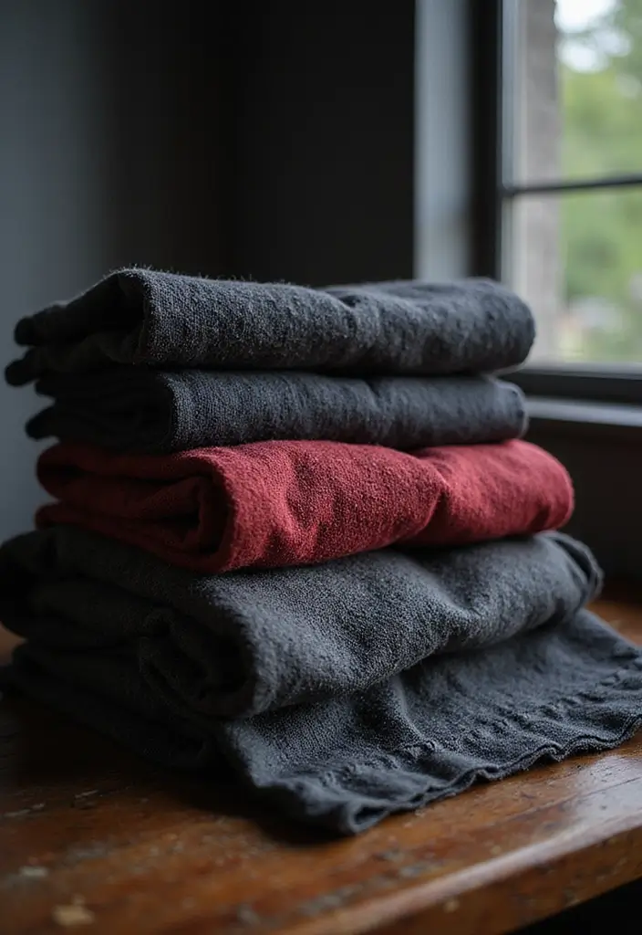 26 Gothic Kitchen Ideas for a Bold Statement 21. Textured Kitchen Linens