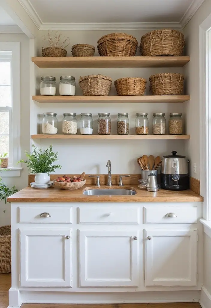 28 Kitchen Remodel Ideas to Upgrade Your Space 16. Decorative Open Storage