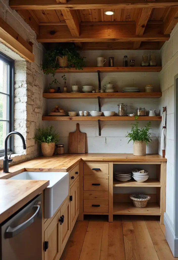 28 Kitchen Remodel Ideas to Upgrade Your Space 8. Rustic Charm with Wood Accents