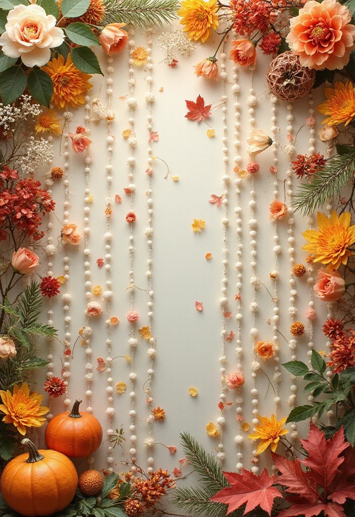 10 Beads Curtain Ideas for Fun Retro Textured Decorative Style 10. Seasonal Bead Curtains