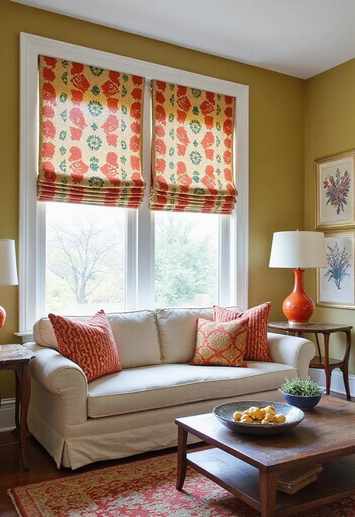 10 Living Room Valance Ideas for Soft Framed Window Style - 10. Statement Valances