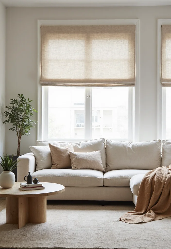 10 Living Room Valance Ideas for Soft Framed Window Style - 4. Minimalist Valances