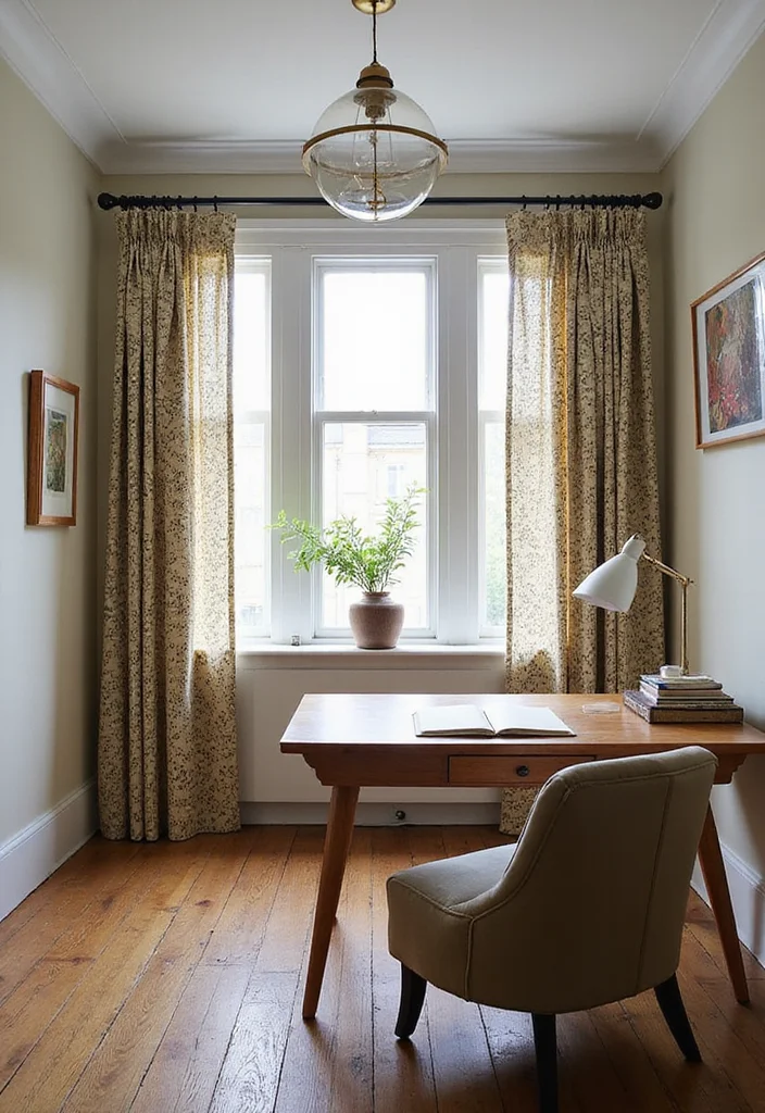 10 Narrow Window Curtain Ideas for Sleek Light Softening Style 10. Printed Drapes