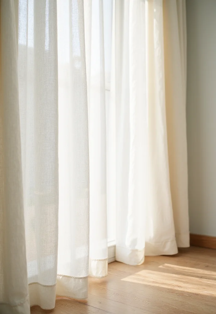 10 Nursery Curtain Ideas for Gentle Cozy Baby Friendly Spaces - 1. Sheer Organic Cotton Delights