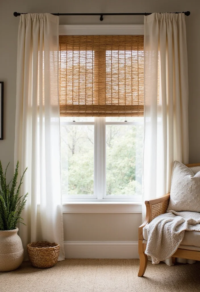 10 Nursery Curtain Ideas for Gentle Cozy Baby Friendly Spaces - 4. Bamboo Shades for Natural Charm