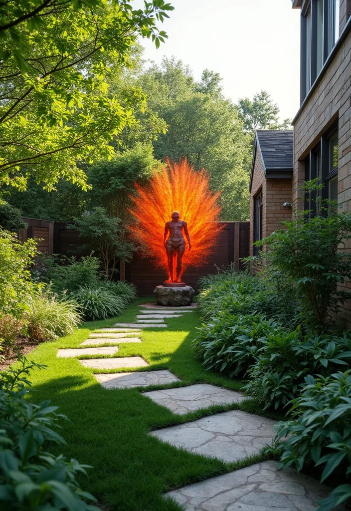 10 Small Simple Backyard Ideas for Clean Easy Low Maintenance Space 10. Outdoor Art Installations