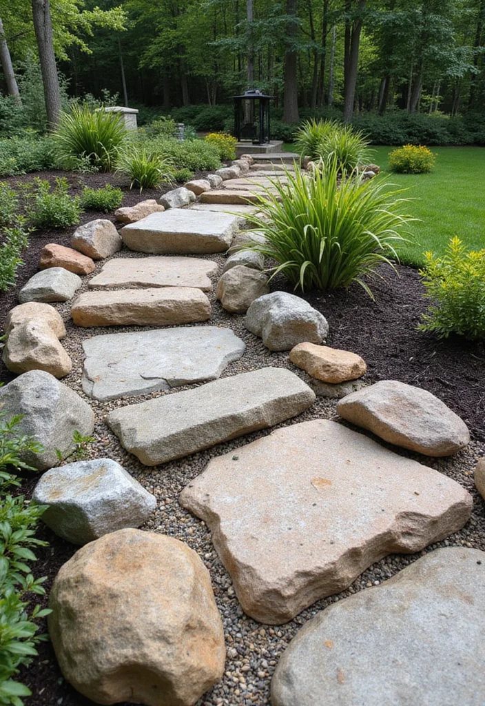 10 Small Simple Backyard Ideas for Clean Easy Low Maintenance Space 6. Decorative Stones