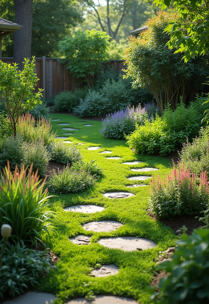 10 Small Simple Backyard Ideas for Clean Easy Low Maintenance Space 9. Low Maintenance Ground Cover