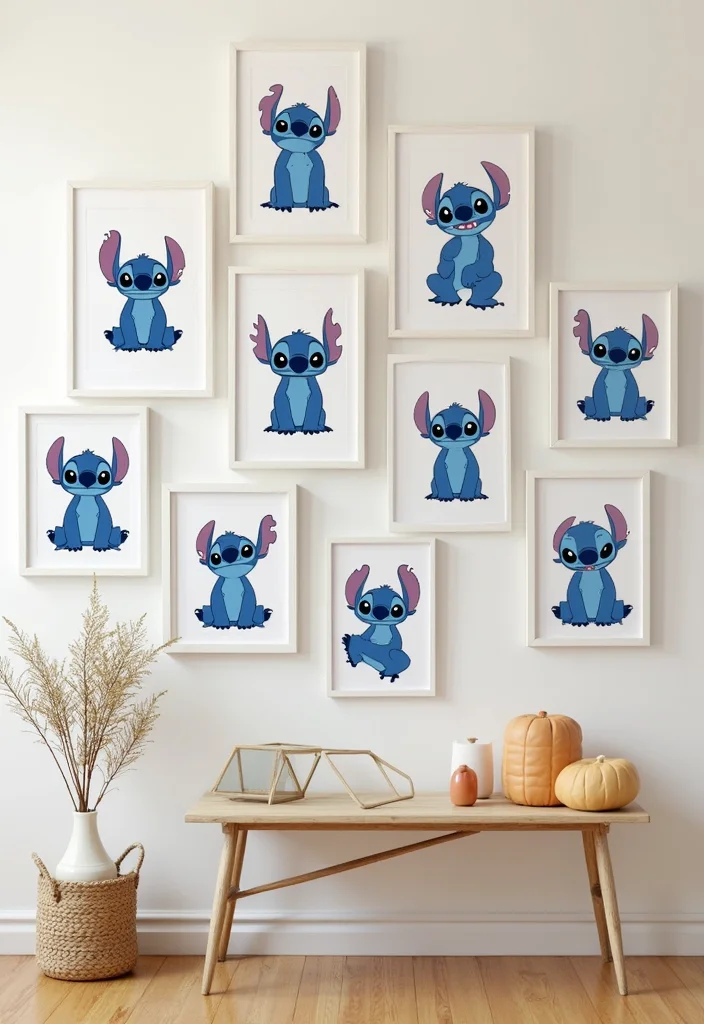 10 Stitch Bedroom Ideas for Cute Fun Character Inspired Style - 3. Stitch Wall Art