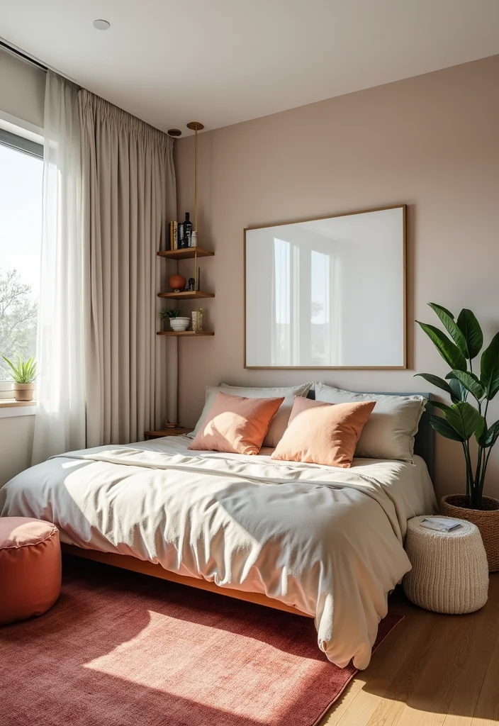 10 Tiny Guest Bedroom Ideas for Smart Cozy Space Use 7. Clever Color Choices