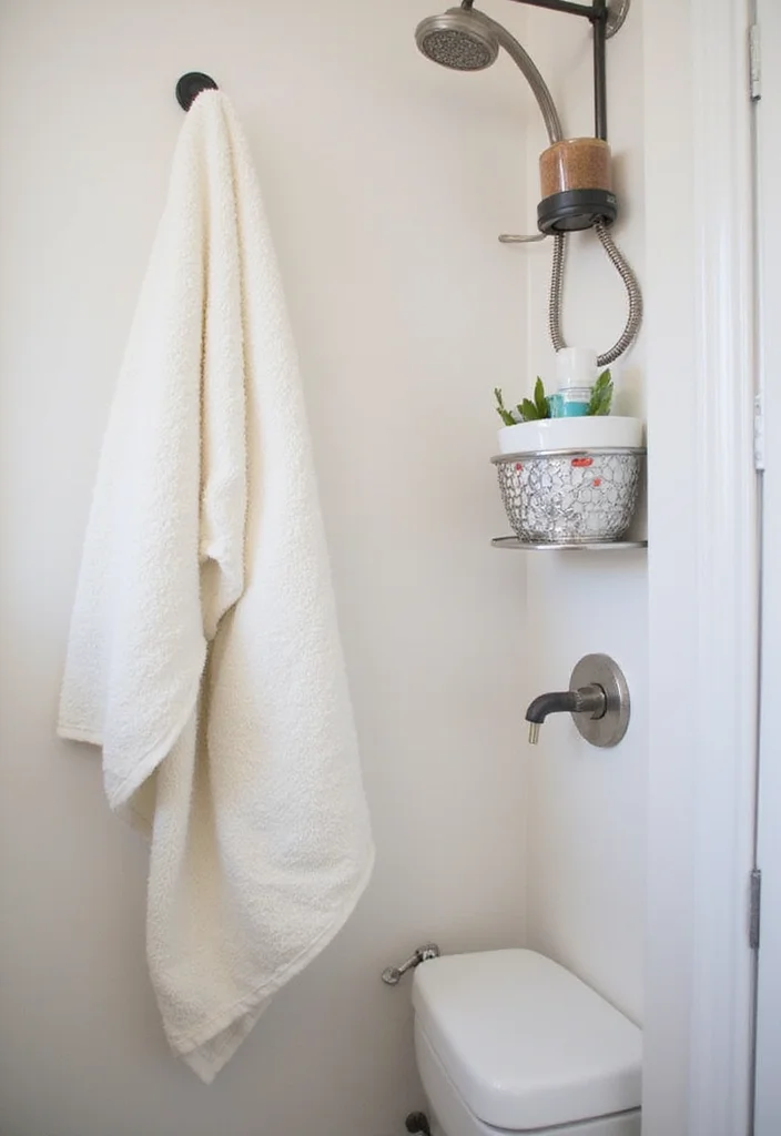 10 Tiny Half Bathroom Ideas for Smart Compact Everyday Use 8. Multifunctional Accessories