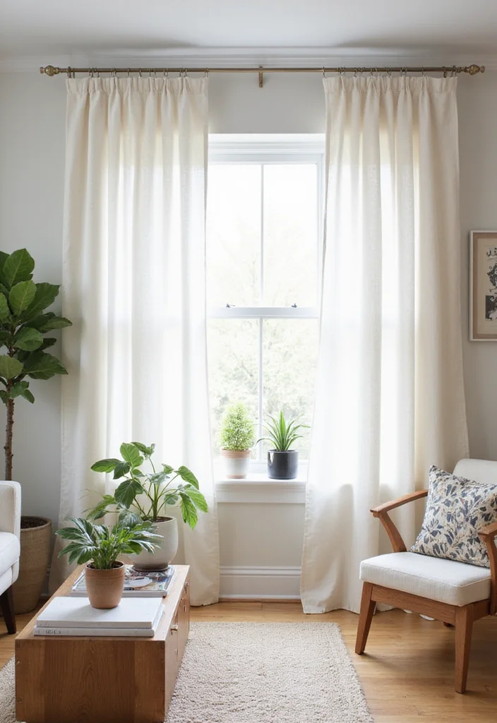 12 Affordable Curtain Ideas for Stylish Budget Friendly Updates 2. DIY Fabric Panel Curtains