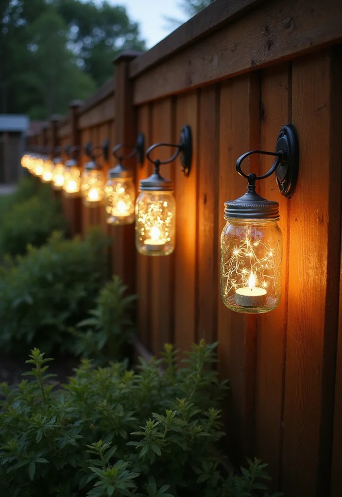 12 Backyard Patio Lights Ideas for Warm Inviting Ambience - 6. Mason Jar Sconces
