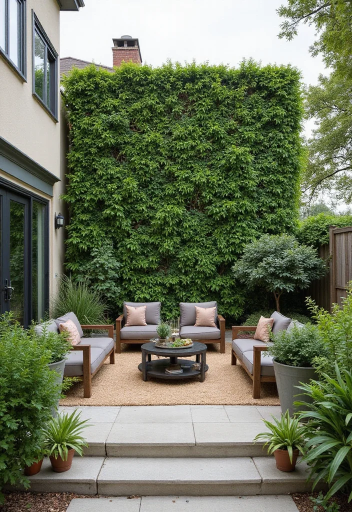 12 Backyard Privacy Screen Ideas for Comfortable Secluded Living 8. Green Wall Systems