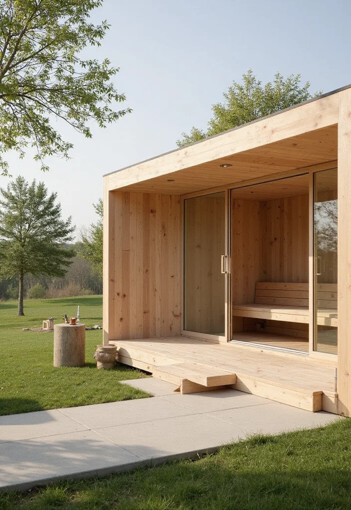 12 Backyard Sauna Ideas for Relaxing Warm Outdoor Retreats 34 12 Backyard Sauna Ideas for Relaxing Warm Outdoor Retreats 4. Minimalist Scandinavian Sauna