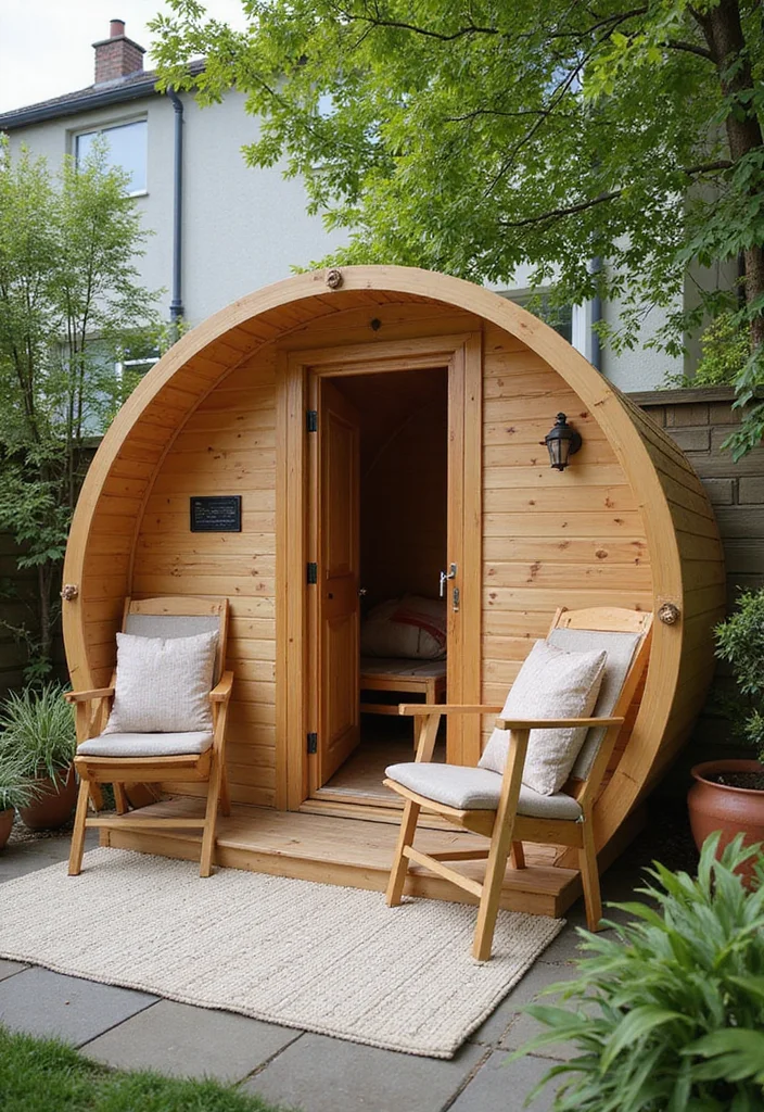 12 Backyard Sauna Ideas for Relaxing Warm Outdoor Retreats 45 12 Backyard Sauna Ideas for Relaxing Warm Outdoor Retreats 5. Portable Sauna Retreat