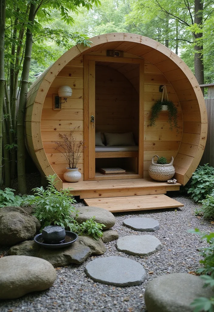 12 Backyard Sauna Ideas for Relaxing Warm Outdoor Retreats 67 12 Backyard Sauna Ideas for Relaxing Warm Outdoor Retreats 7. Zen Garden Sauna