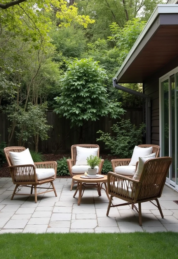 12 Backyard Terrace Ideas for Relaxed Functional Outdoor Living - 3. Recycled Furniture Finds