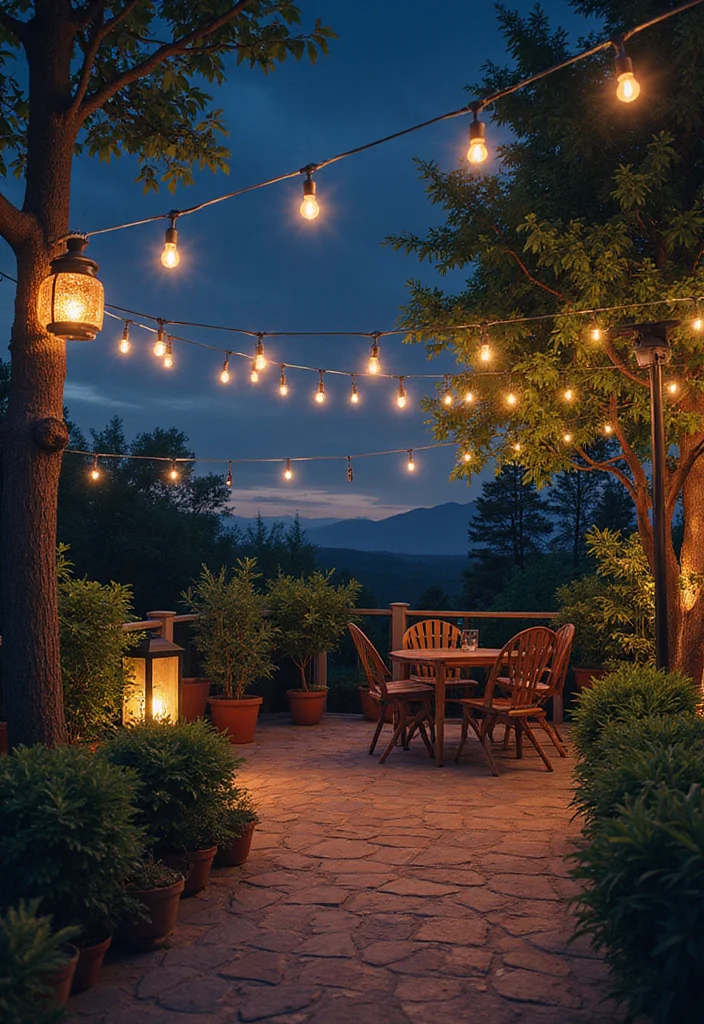 12 Backyard Terrace Ideas for Relaxed Functional Outdoor Living - 4. Sustainable Lighting Solutions