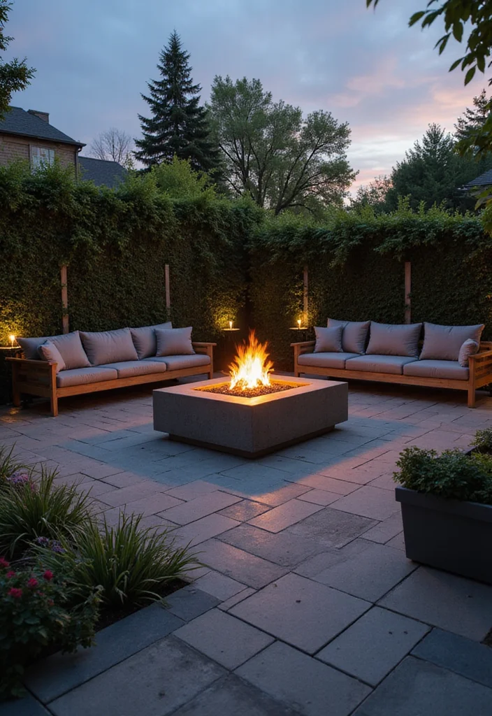 12 Backyard Terrace Ideas for Relaxed Functional Outdoor Living - 6. Fire Pits for Cozy Evenings