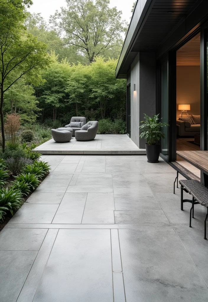 12 Backyard Tiles Ideas for Low Maintenance Modern Outdoor Style 2. Porcelain Pavers