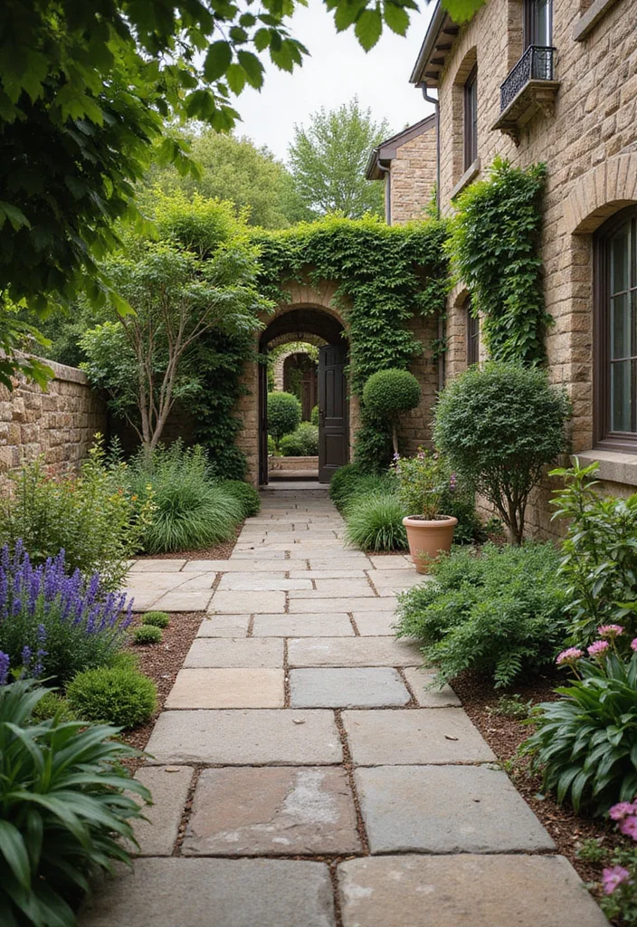 12 Backyard Tiles Ideas for Low Maintenance Modern Outdoor Style 3. Natural Stone Tiles