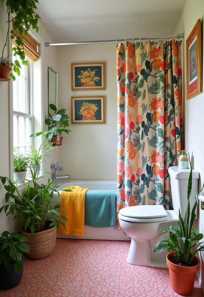 12 Bathroom Shower and Tub Ideas for Practical Comfortable Layouts 8. Colorful Accents Adding Personality