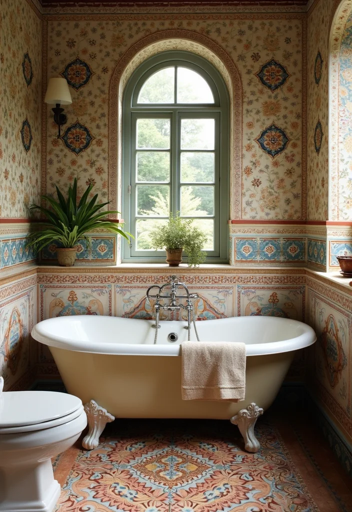 12 Bathroom Tub Tile Ideas for Fresh Durable Modern Looks 9. Vintage Inspired Tiles