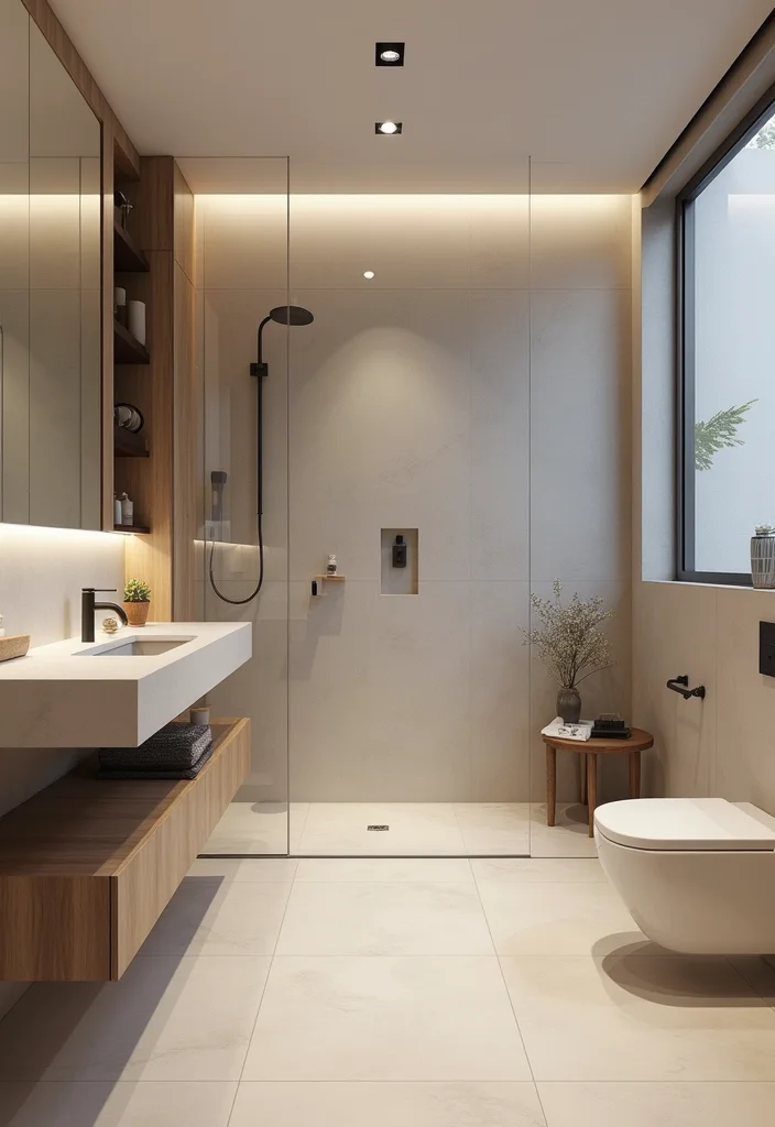 12 Bathroom Wet Room Ideas for Sleek Open Spa Inspired Design - 2. Minimalist Marvel