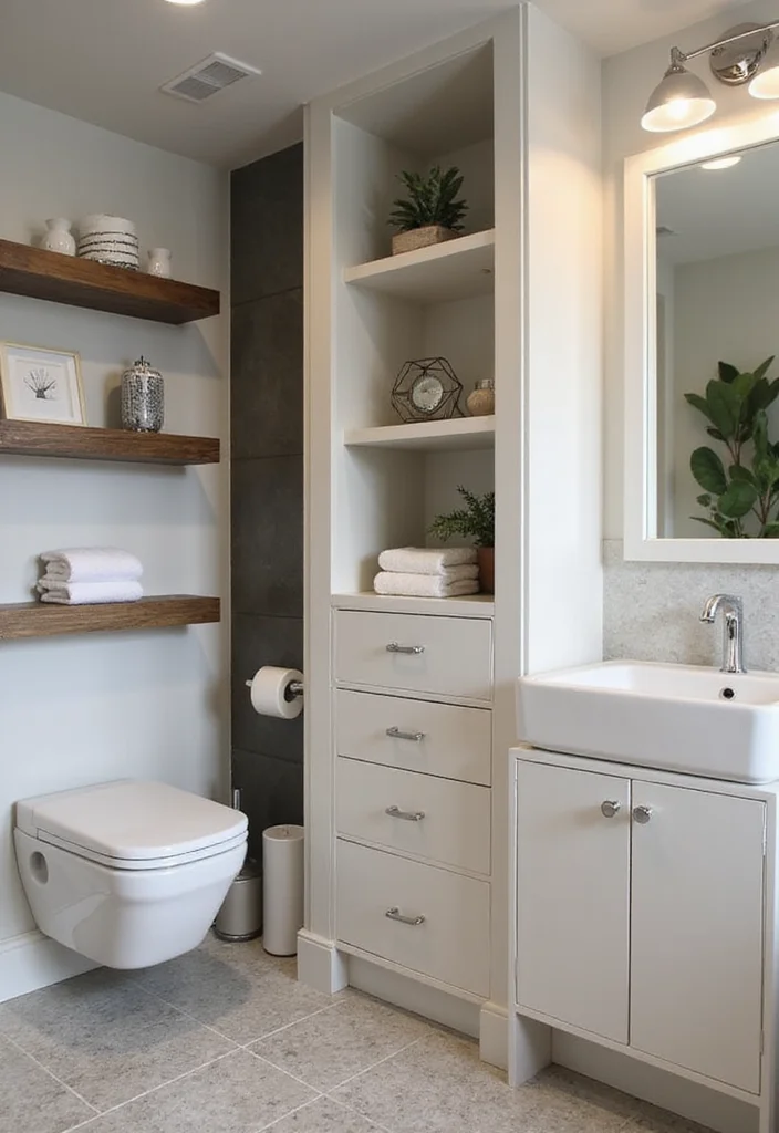 12 Contemporary Bathroom Decor Ideas for Sleek Calm Modern Living - 3. Smart Storage Solutions