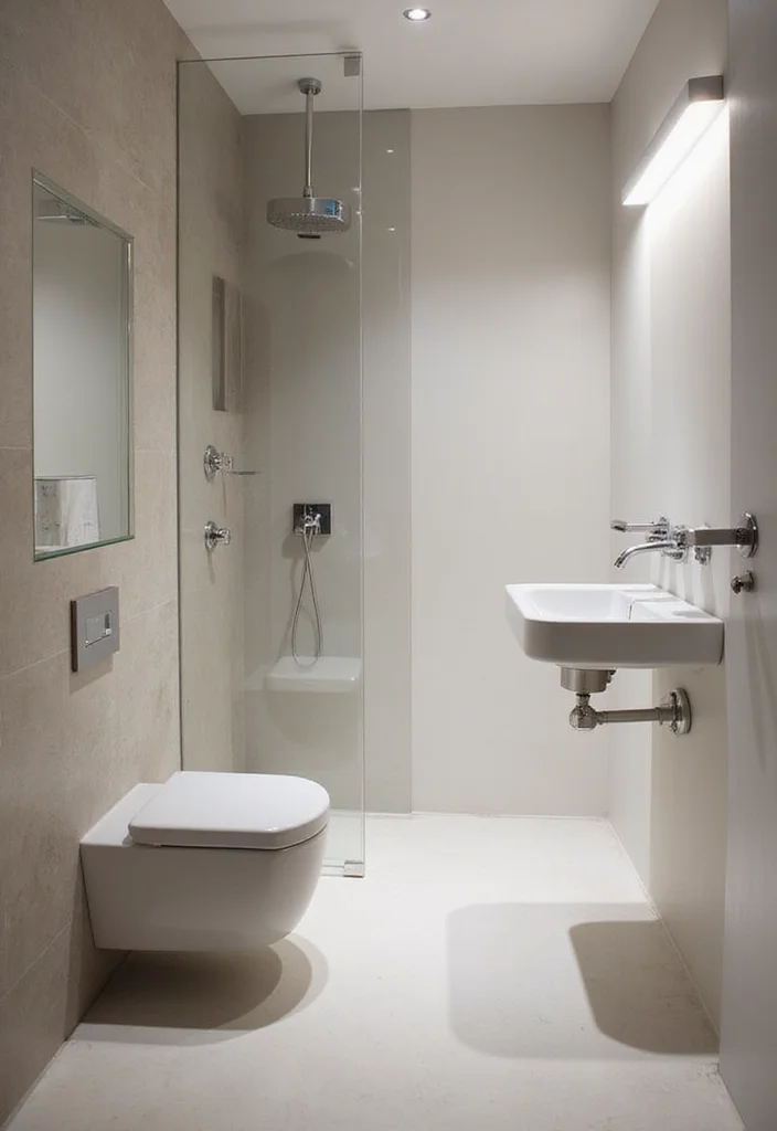 12 Contemporary Bathroom Decor Ideas for Sleek Calm Modern Living - 4. Minimalist Fixtures and Accessories