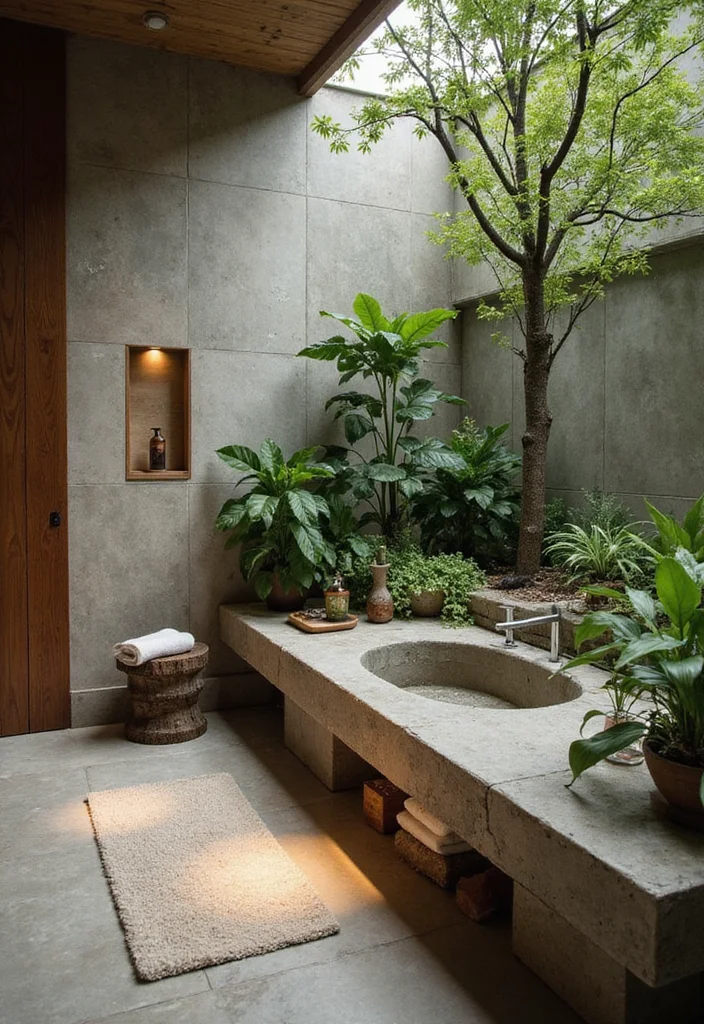 12 Contemporary Bathroom Decor Ideas for Sleek Calm Modern Living - 6. Incorporation of Natural Elements