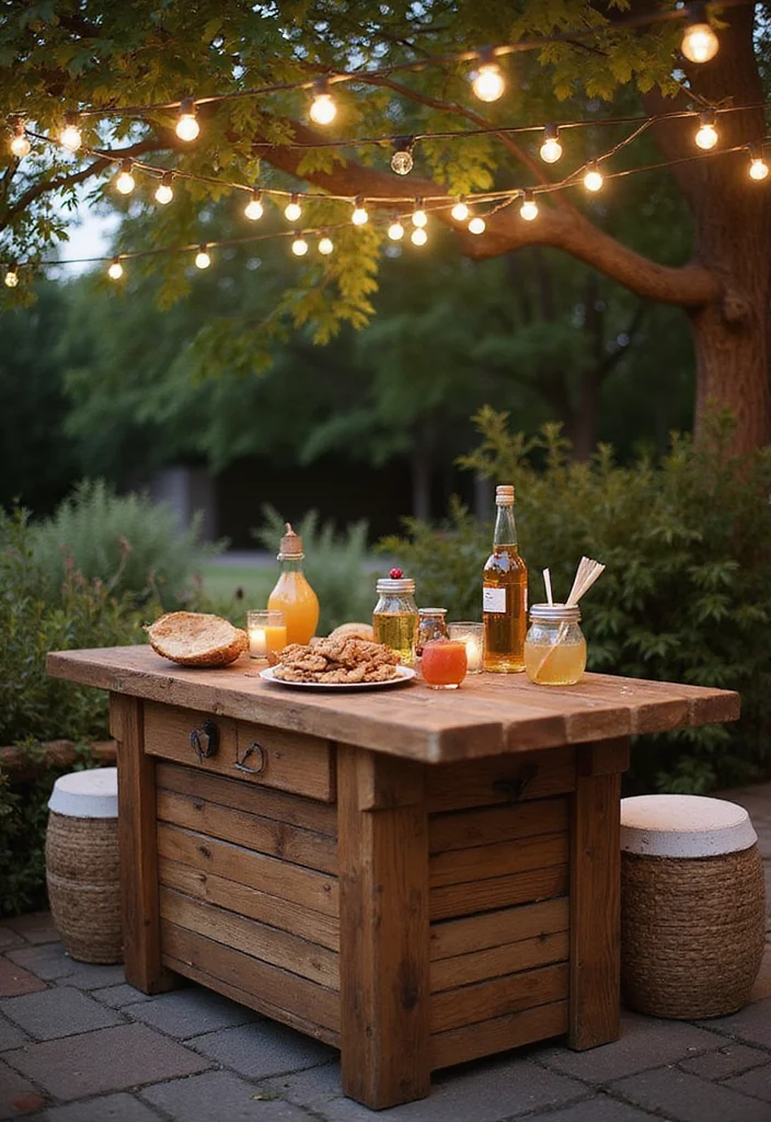 12 DIY Backyard Patio Ideas for Affordable Creative Upgrades 10. DIY Outdoor Bar