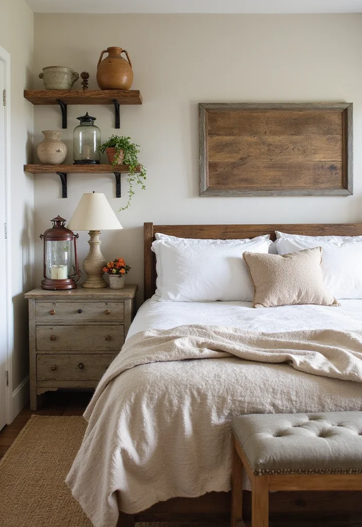 12 Fall Bedroom Ideas for Warm Cozy Seasonal Comfort 3. Rustic Accent Pieces