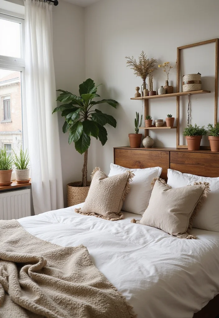 12 Fall Bedroom Ideas for Warm Cozy Seasonal Comfort 4. Natural Elements Touch