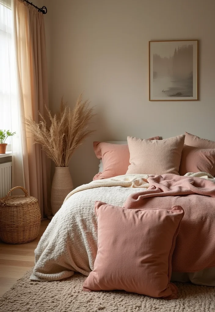 12 Fall Bedroom Ideas for Warm Cozy Seasonal Comfort 5. Warm Textures Abound