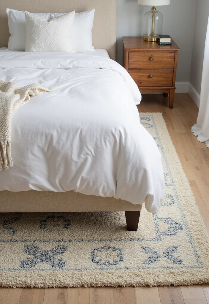 12 Fall Bedroom Ideas for Warm Cozy Seasonal Comfort 8. Layered Rugs for Comfort