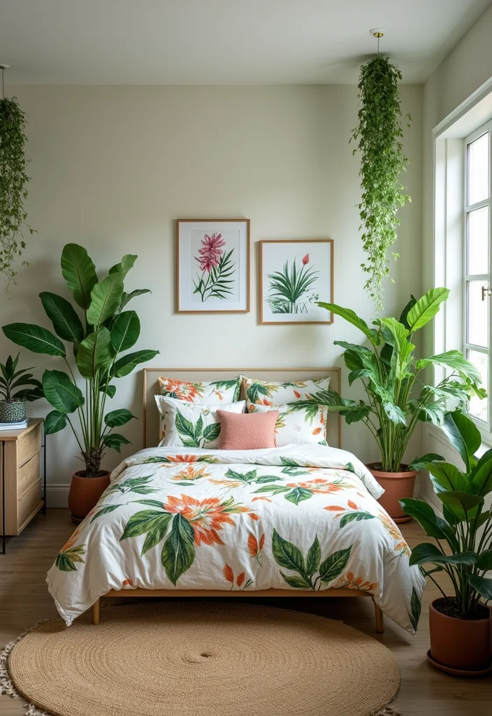 12 Forest Bedroom Ideas for Calm Natural Earthy Retreats - 3. Botanical Accents