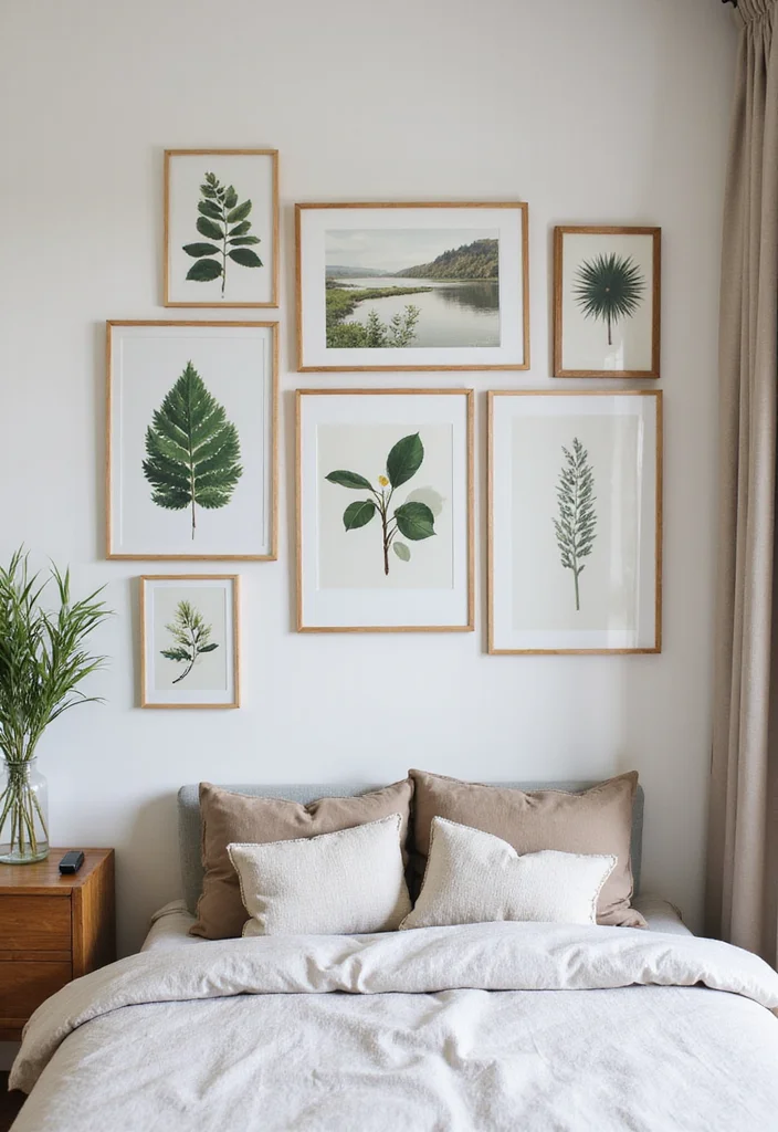 12 Forest Bedroom Ideas for Calm Natural Earthy Retreats - 9. Nature-Inspired Wall Art
