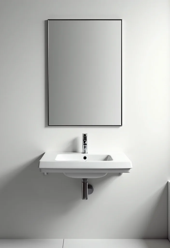 12 Grey and White Bathroom Ideas for Soft Clean Timeless Neutrals - 3. Minimalist Elegance