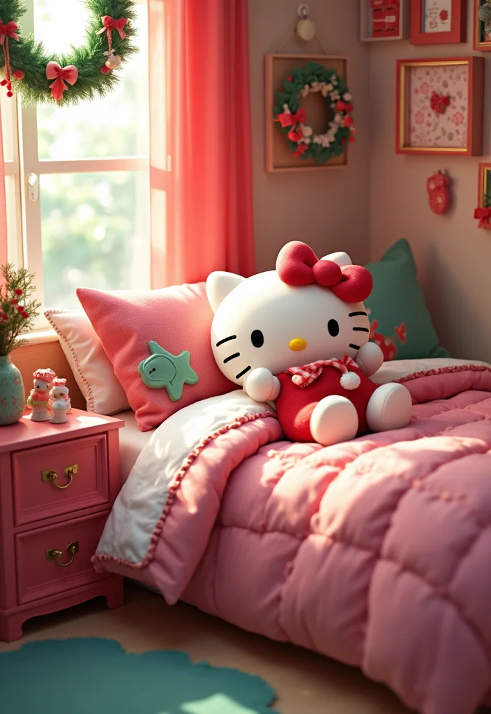 12 Hello Kitty Bedroom Ideas for Cute Playful Themed Charm 122 12 Hello Kitty Bedroom Ideas for Cute Playful Themed Charm 12. Seasonal Touches