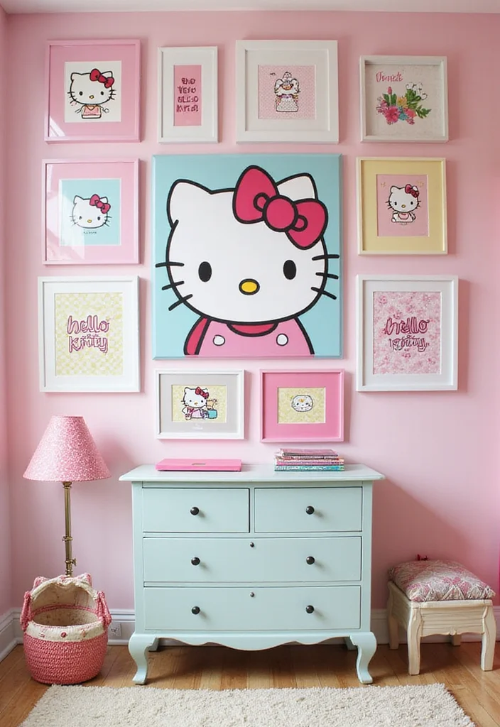12 Hello Kitty Bedroom Ideas for Cute Playful Themed Charm 12 12 Hello Kitty Bedroom Ideas for Cute Playful Themed Charm 2. Whimsical Wall Art