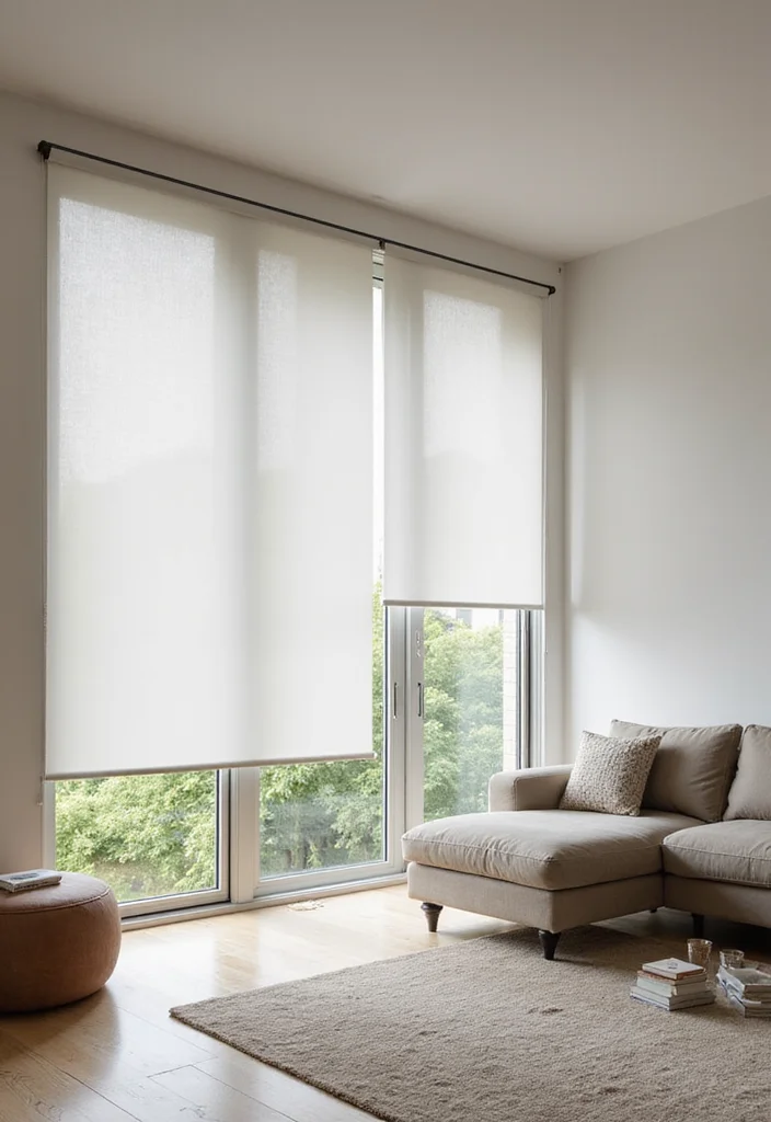 12 Living Room Window Ideas for Light Air and Architectural Impact 6. Minimalist Window Treatments for Light Control