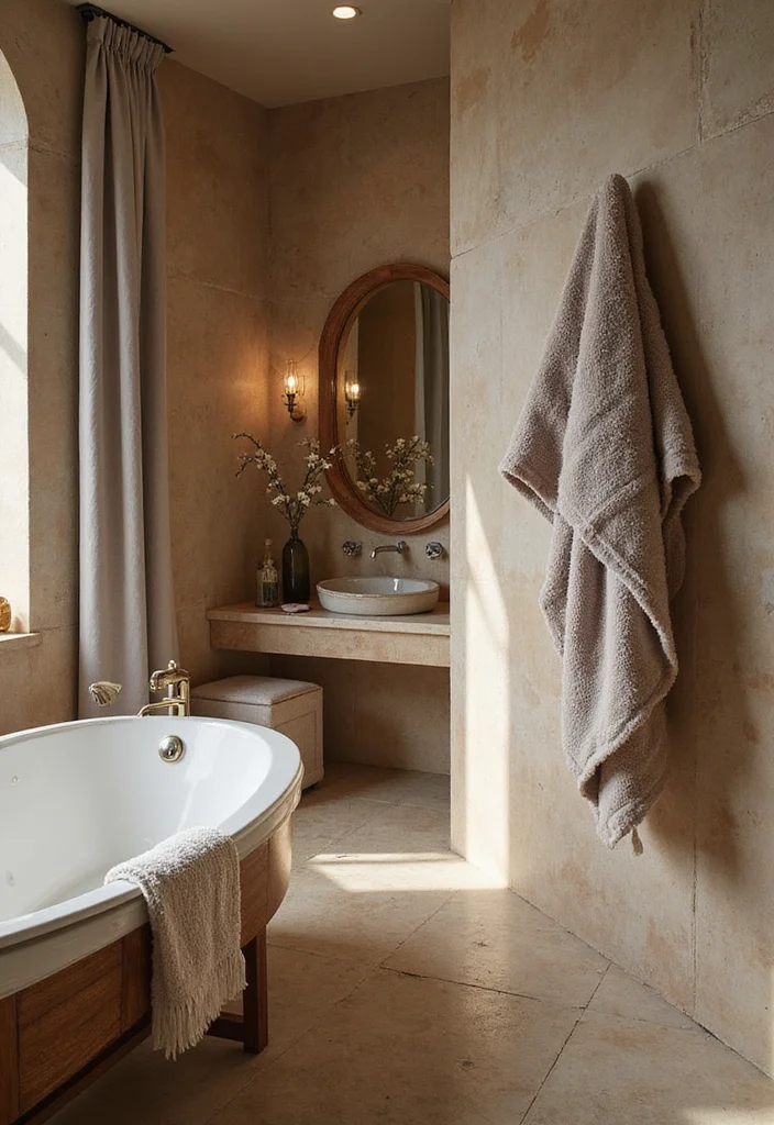 12 Men Bathroom Ideas for Simple Functional Modern Style 10. Luxurious Textures