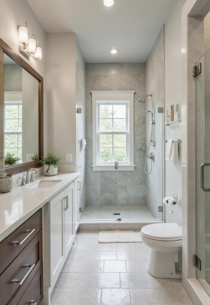 12 Men Bathroom Ideas for Simple Functional Modern Style 12. Custom Features